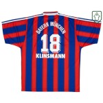 Camiseta retro Bayern Múnich 1995/97 local para hombre Klinsmann #18 Camiseta retro Bayern Múnich 1995/97 local para hombre Klinsmann #18