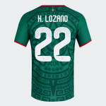 Camiseta Oficial Local México 2026 Mujer H. LOZANO #22 Camiseta Oficial Local México 2026 Mujer H. LOZANO #22