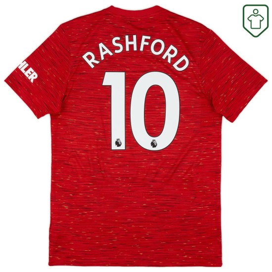 Camiseta retro local hombre Manchester United 2020/21 Rashford #10 Camiseta retro local hombre Manchester United 2020/21 Rashford #10