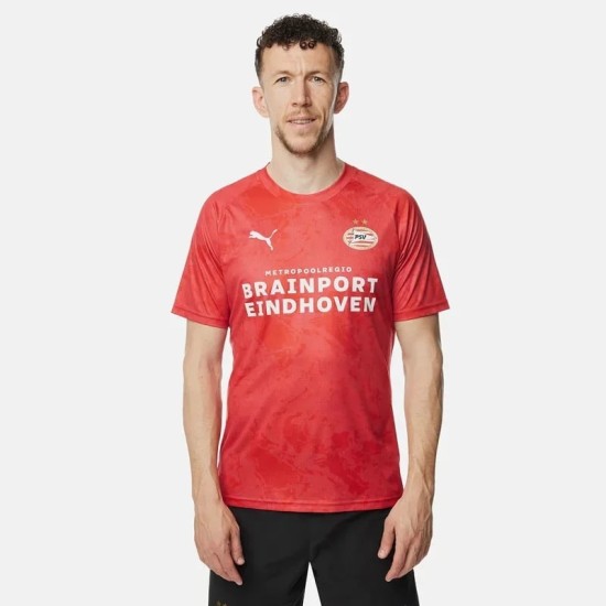 Camiseta Tercera Prematch Roja 2025/26 PSV para Mujer Camiseta Tercera Prematch Roja 2025/26 PSV para Mujer