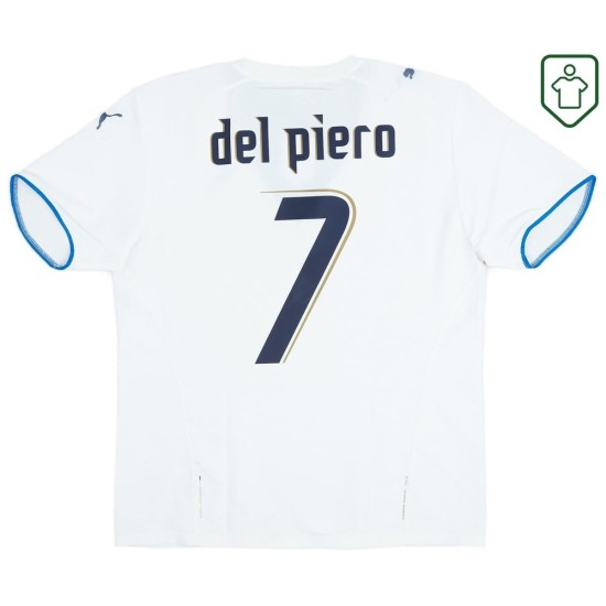 Camiseta retro visitante Italia 2006 para hombre Del Piero #7 Camiseta retro visitante Italia 2006 para hombre Del Piero #7