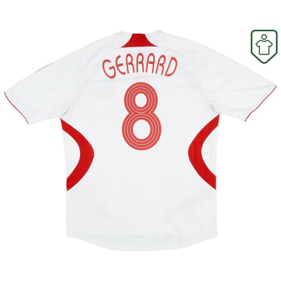 Camiseta retro visitante hombre Liverpool 2007/08 Gerrard #8 Camiseta retro visitante hombre Liverpool 2007/08 Gerrard #8