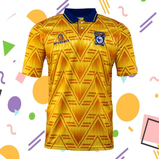 Camiseta Retro de Visitante 1991 de Cardiff City para Mujer