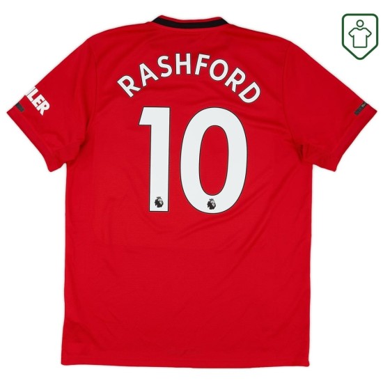 Camiseta retro local hombre Manchester United 2019/20 Rashford #10 Camiseta retro local hombre Manchester United 2019/20 Rashford #10