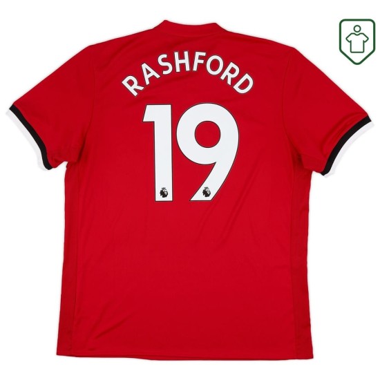 Camiseta retro local hombre Manchester United 2017/18 Rashford #19 Camiseta retro local hombre Manchester United 2017/18 Rashford #19