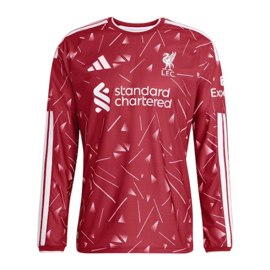 Camiseta Local Masculina de Manga Larga Liverpool 2026/27 Camiseta Local Masculina de Manga Larga Liverpool 2026/27