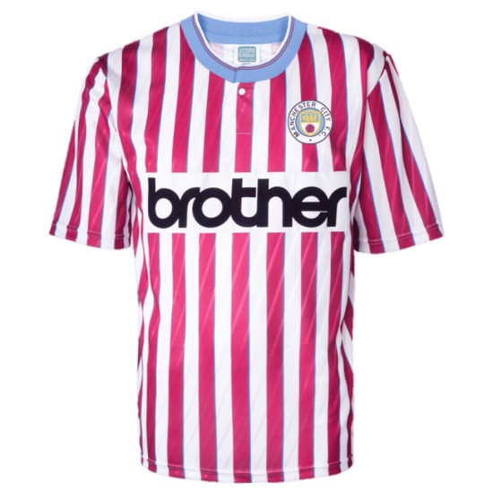 Camiseta Retro de Visitante Manchester City 1988 para Hombre