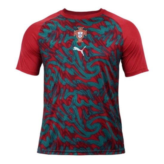 Remera pre partido tercera Portugal 2026 rojo niño
