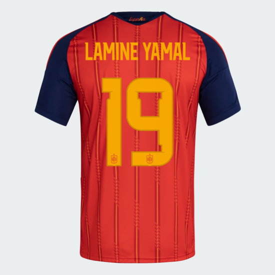 Camiseta Oficial Local España 2026 Niño LAMINE YAMAL #19 Camiseta Oficial Local España 2026 Niño LAMINE YAMAL #19