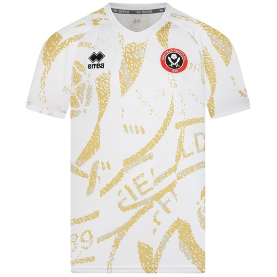 Camiseta de calentamiento tercera de niño Sheffield United 2025/26 - Blanco Camiseta de calentamiento tercera de niño Sheffield United 2025/26 - Blanco