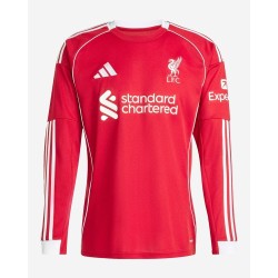 Camiseta Local Manga Larga Liverpool Niño 2025/26