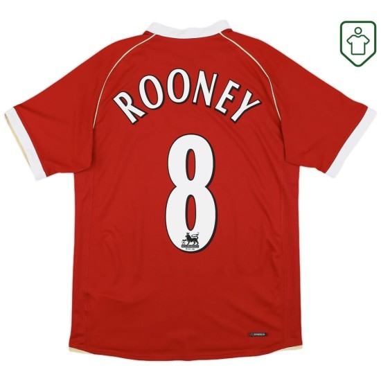 Camiseta retro local hombre Manchester United 2006/07 Rooney #8