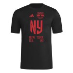 Camiseta Tercera Hook AEROREADY 2025 del New York Red Bulls para Niño - Negra