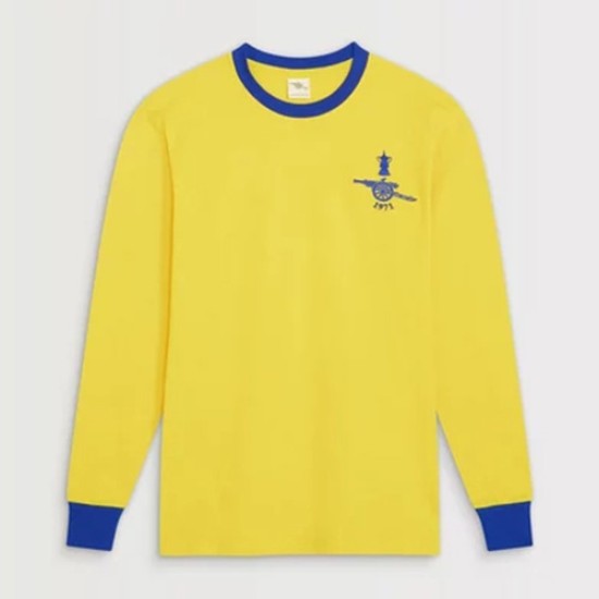 Camiseta Retro de Visitante FA Cup de Manga Larga 1971 Arsenal Infantil