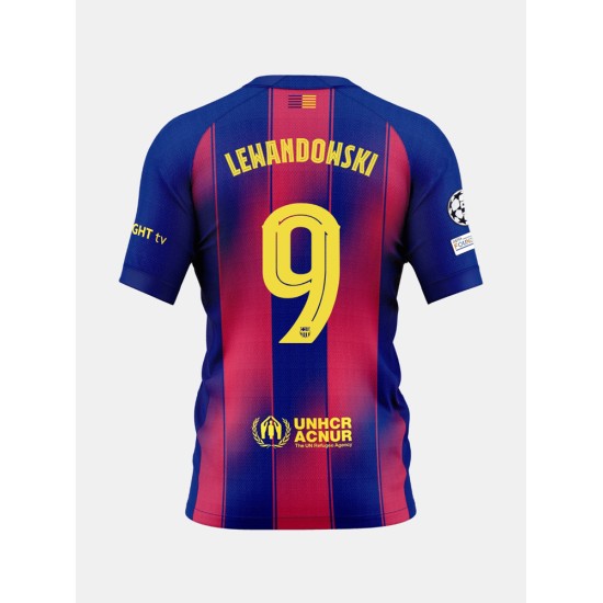 Camiseta Local UCL del FC Barcelona 2025/26 para Mujer - LEWANDOWSKI #9