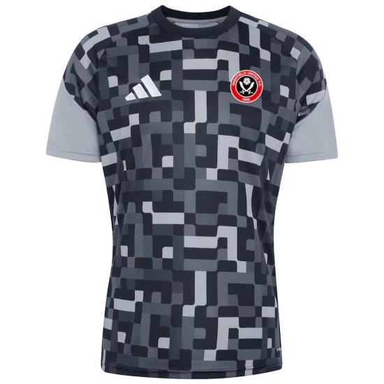 Camiseta de Prepartido de la Tercera Equipación Sheffield United 2026/27 Hombre - Negro Camiseta de Prepartido de la Tercera Equipación Sheffield United 2026/27 Hombre - Negro