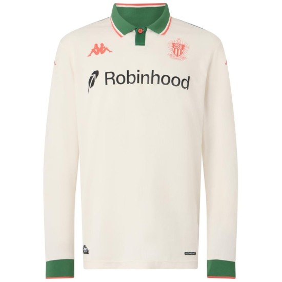 Hombre OGC Niza 2025/26 Camiseta Away Manga Larga